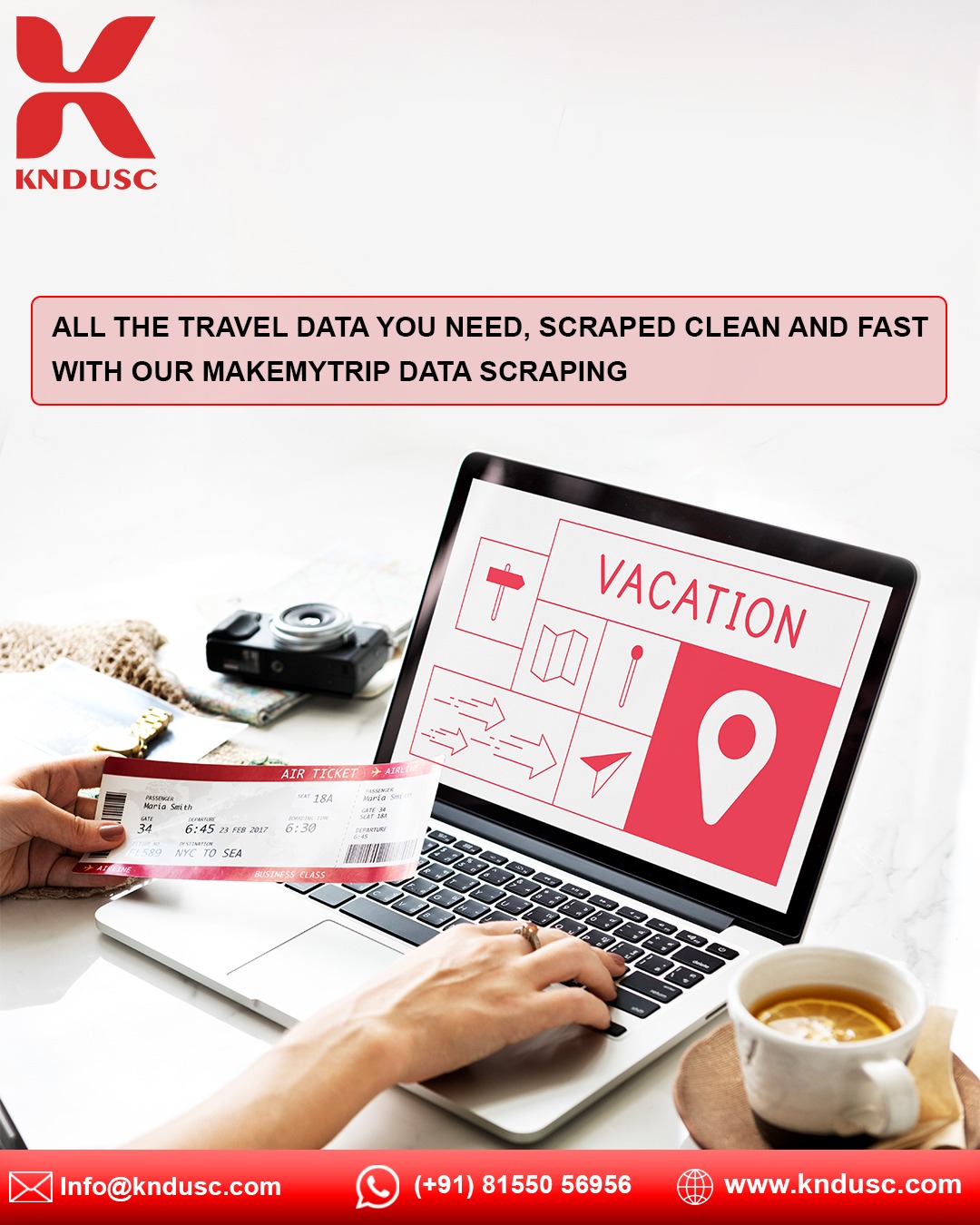 MakeMyTrip Data Scraping Solutions | Travel Data Insights by KNdusc